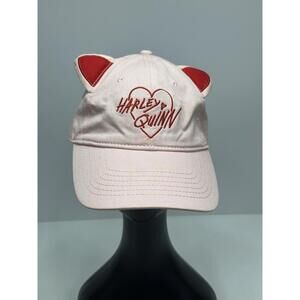 Harley Quinn Birds of Prey BOP Ear Hat Pink Strapback Cap One Size Adjustable